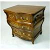Image 2 : A PAIR OF FRENCH PROVINCIAL STYLE CARVED CHERRYWOOD THREE-DRAWER SERPENTINE-FRONT COMMODES