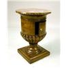 Image 1 : A WILLIAM IV STYLE MAHOGANIZED BEECHWOOD MARBLE TOP URN FORM CUPBOARD