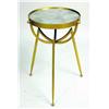Image 1 : A CONTEMPORARY PATINATED METAL MIRRORED CIRCULAR SIDE TABLE