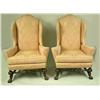 Image 1 : A PAIR OF WILLIAM AND MARY STYLE EASY CHAIRS