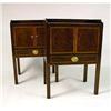 Image 1 : A PAIR OF GEORGE II STYLE INLAID MAHOGANY POT CUPBOARDS