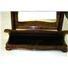 Image 2 : A VICTORIAN CARVED AND FIGURED MAHOGANY SHAVING MIRROR