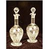 Image 1 : A PAIR OF COLORLESS CUT GLASS STOPPERED DECANTERS
