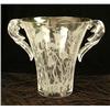 Image 1 : A COLORLESS CRYSTAL DOUBLE HANDLED URN-FORM VASE