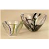 Image 1 : TWO POLYCHROME-DECORATED ART GLASS BOWLS