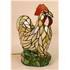 Image 1 : A FAUX STAINED GLASS ROOSTER-FORM LAMP