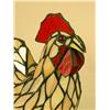 Image 2 : A FAUX STAINED GLASS ROOSTER-FORM LAMP