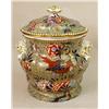 Image 1 : A POLYCHROME DECORATED PARCEL-GILT PORCELAIN COVERED URN