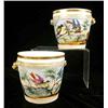Image 1 : A PAIR OF SIMILAR POLYCHROME- AND PARCEL-GILT DECORATED PORCELAIN CACHE-POTS