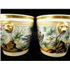 Image 3 : A PAIR OF SIMILAR POLYCHROME- AND PARCEL-GILT DECORATED PORCELAIN CACHE-POTS
