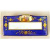 Image 2 : A GROUP OF EIGHT HAND PAINTED COBALT-DECORATED AND PARCEL-GILT PLACE CARDS