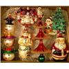 Image 1 : A GROUP OF PAINT-DECORATED FIGURAL GLASS CHRISTMAS ORNAMENTS