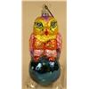 Image 5 : A GROUP OF ASSORTED PAINT-DECORATED FIGURAL GLASS CHRISTMAS ORNAMENTS