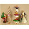 Image 3 : A GROUP OF ASSORTED PAINT-DECORATED FIGURAL GLASS CHRISTMAS ORNAMENTS