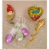 Image 6 : A GROUP OF ASSORTED PAINT-DECORATED FIGURAL GLASS CHRISTMAS ORNAMENTS