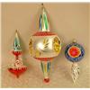 Image 4 : A GROUP OF ASSORTED PAINT-DECORATED FIGURAL GLASS CHRISTMAS ORNAMENTS