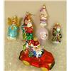 Image 6 : A GROUP OF ASSORTED PAINT-DECORATED FIGURAL GLASS CHRISTMAS ORNAMENTS