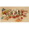 Image 1 : A GROUP OF ASSORTED PAINT-DECORATED FIGURAL GLASS CHRISTMAS ORNAMENTS