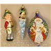 Image 5 : A GROUP OF ASSORTED PAINT-DECORATED FIGURAL GLASS CHRISTMAS ORNAMENTS