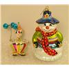Image 6 : A GROUP OF ASSORTED PAINT-DECORATED FIGURAL GLASS CHRISTMAS ORNAMENTS