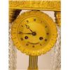 Image 2 : A NEOCLASSICAL GILT METAL AND CUT GLASS MANTLE CLOCK