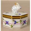 Image 6 : A GROUP OF FOUR HAND-PAINTED PORCELAIN FLORAL-MOTIF COVERED SMALL BOXES
