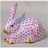 Image 2 : A HAND-PAINTED PINK-DECORATED PORCELAIN RABBIT
