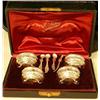Image 7 : TWO PAIRS OF FRENCH STERLING SILVER SALT CELLARS
