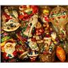 Image 1 : A GROUP OF ASSORTED PAINT-DECORATED FIGURAL GLASS CHRISTMAS ORNAMENTS