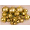 Image 1 : A GROUP OF ASSORTED GOLD-PAINTED SPHERICAL CHRISTMAS ORNAMENTS