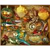 Image 1 : A GROUP OF ASSORTED PAINT-DECORATED FISH-FORM GLASS CHRISTMAS ORNAMENTS