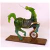 Image 1 : A FROSTED GREEN GLASS HORSE SCULPTURE
