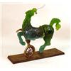 Image 5 : A FROSTED GREEN GLASS HORSE SCULPTURE