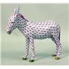 Image 1 : A HAND-PAINTED PINK-DECORATED PORCELAIN DONKEY