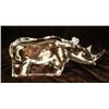 Image 2 : A COLORLESS GLASS RHINOCEROS FIGURE