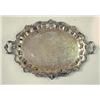 Image 1 : A SILVER PLATED DOUBLE HANDLED OVAL TRAY