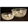 Image 1 : TWO COLORLESS CUT GLASS BOWLS