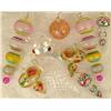 Image 1 : A GROUP OF PAINT-DECORATED HAND BLOWN COLORLESS GLASS ORNAMENTS