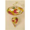 Image 3 : A GROUP OF PAINT-DECORATED HAND BLOWN COLORLESS GLASS ORNAMENTS