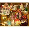 Image 1 : A GROUP OF ASSORTED PAINT-DECORATED FIGURAL GLASS CHRISTMAS ORNAMENTS
