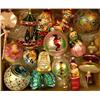 Image 1 : A GROUP OF ASSORTED PAINT-DECORATED FIGURAL GLASS CHRISTMAS ORNAMENTS