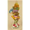 Image 9 : A GROUP OF ASSORTED PAINT-DECORATED FIGURAL GLASS CHRISTMAS ORNAMENTS