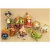 Image 1 : A GROUP OF ASSORTED PAINT-DECORATED FIGURAL GLASS CHRISTMAS ORNAMENTS