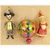 Image 5 : A GROUP OF ASSORTED PAINT-DECORATED FIGURAL GLASS CHRISTMAS ORNAMENTS