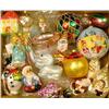 Image 1 : A GROUP OF ASSORTED PAINT-DECORATED FIGURAL GLASS CHRISTMAS ORNAMENTS