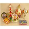 Image 1 : A GROUP OF ASSORTED PAINT-DECORATED FIGURAL GLASS CHRISTMAS ORNAMENTS