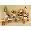 Image 1 : A GROUP OF ASSORTED PAINT-DECORATED FIGURAL GLASS CHRISTMAS ORNAMENTS