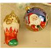 Image 2 : A GROUP OF ASSORTED PAINT-DECORATED FIGURAL GLASS CHRISTMAS ORNAMENTS