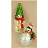 Image 3 : A GROUP OF ASSORTED PAINT-DECORATED FIGURAL GLASS CHRISTMAS ORNAMENTS
