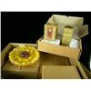 Image 1 : A BOX OF SUNFLOWER CANDLES AND HOLIDAY CANDLES